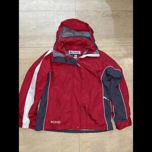 COLUMBIA VERTEX CORE INTERCHANGE Women's Red‎ Jacket Large  no fleece